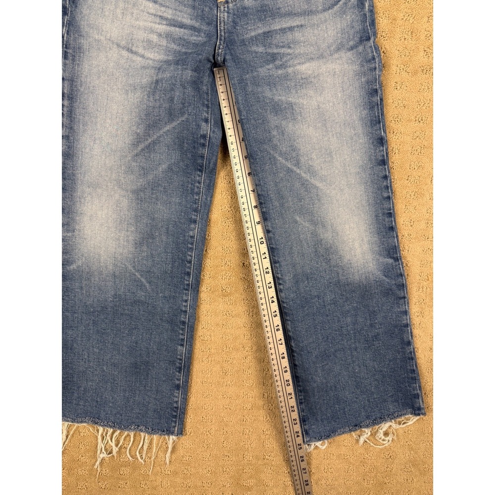 Women's AG Adriano Goldschmied Y2K Saige wide Leg Baggy Crop Sz 27 Raw Hem #1343 - Picture 5 of 16